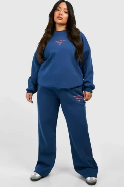 Sweatshirts|Hoodies & Sweatshirts*boohoo Plus Active Dsgn Studio Oversized Sweatshirt navy