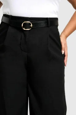 Belts*boohoo Plus Angled Buckle Waist Belt black
