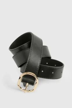 Belts*boohoo Plus Angled Buckle Waist Belt black
