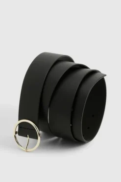 Belts*boohoo Plus Circle Ring Boyfriend Belt black