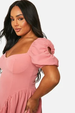 Skater Dresses*boohoo Plus Corset Skater Dress blush