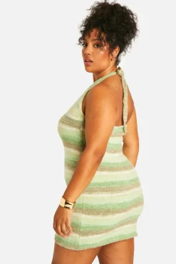 Jumper Dresses|Jumper Dresses*boohoo Plus Cowl Knitted Buckle Dress green