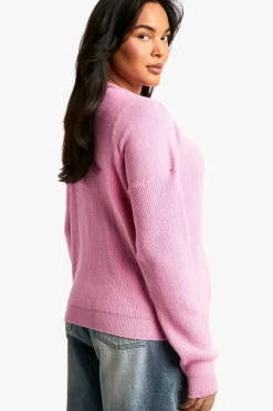 Cardigans|Jumpers & Cardigans*boohoo Plus Cropped Knitted Cardigan pink