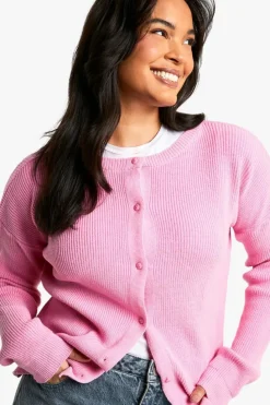 Cardigans|Jumpers & Cardigans*boohoo Plus Cropped Knitted Cardigan pink