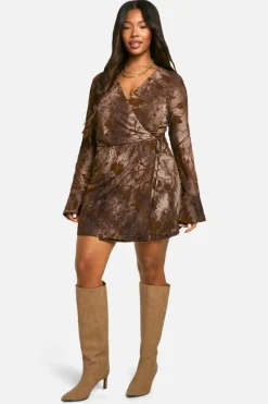 Wrap Dresses*boohoo Plus Devore Wrap Dress multi