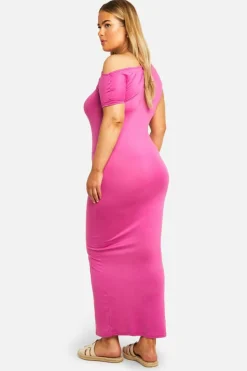 Bodycon Dresses*boohoo Plus Off Shoulder Super Maxi Dress magenta