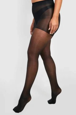 Tights & Socks|Tights & Socks*boohoo Plus Shaper 60 Denier Tights black