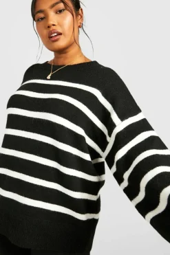 Oversized Jumpers|Jumpers*boohoo Plus Soft Knit Oversized Jumper black