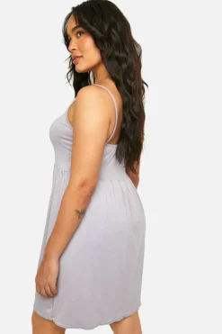 Skater Dresses*boohoo Plus Strappy Sundress grey marl