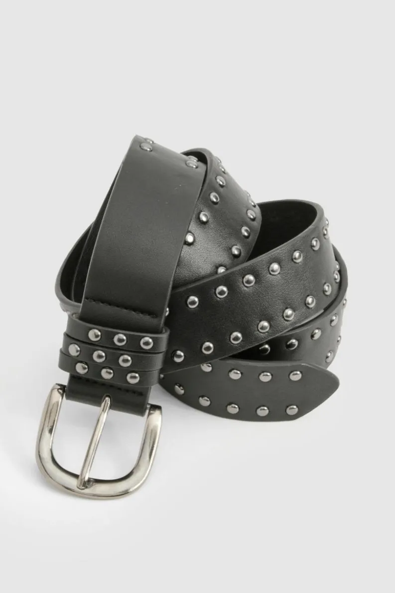 Belts*boohoo PLUS STUDDED BELT black