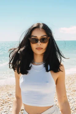 Sunglasses*My Accessories London Pointed Cat Eye Sunglasses in Tortoiseshell Brown