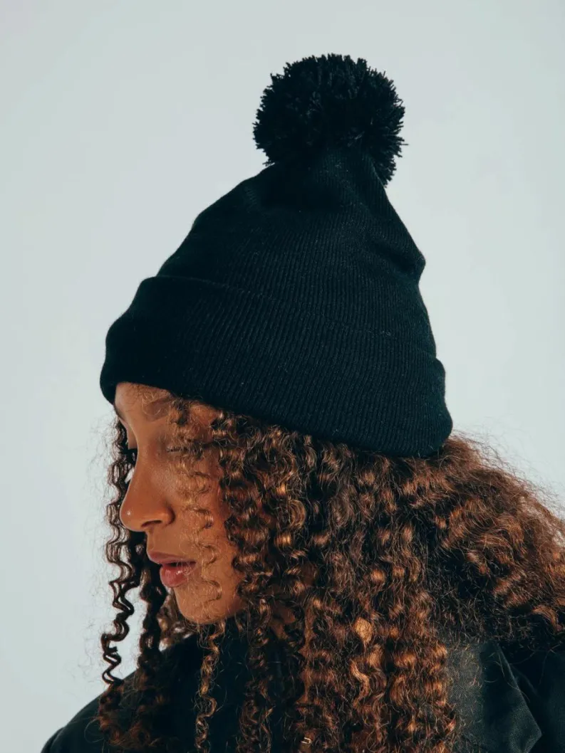 Hats & Gloves|Hats & Gloves*SVNX Pom Pom Knitted Beanie Black