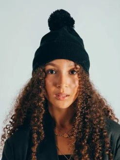 Hats & Gloves|Hats & Gloves*SVNX Pom Pom Knitted Beanie Black