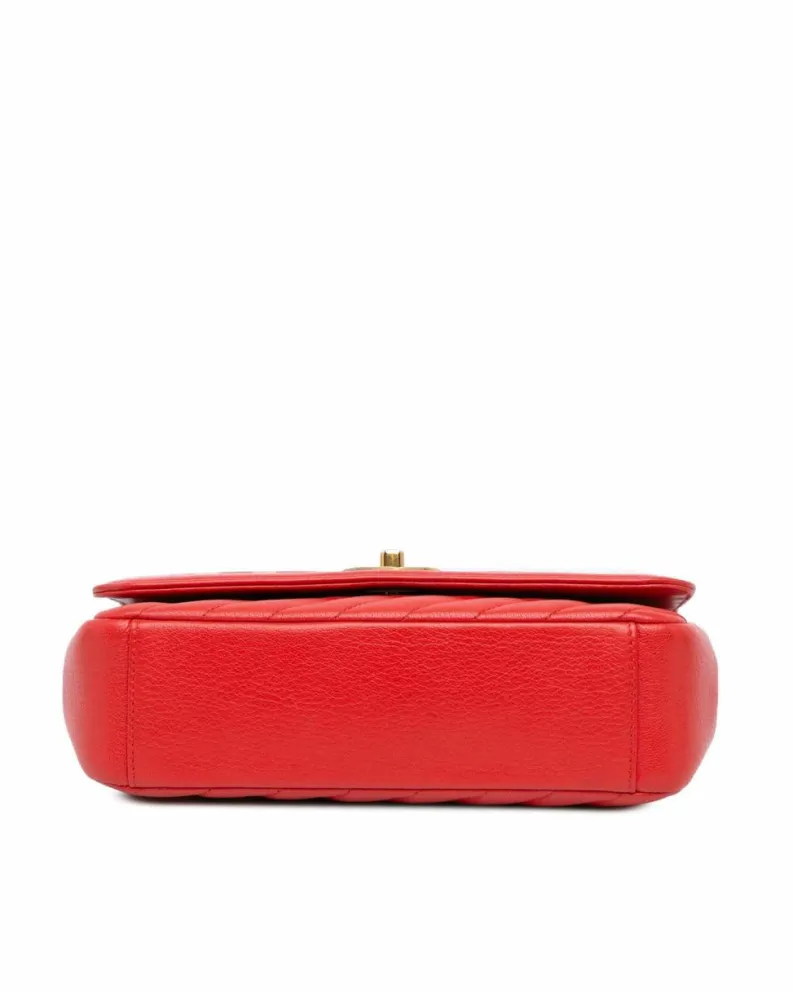 Cross-Body Bags*Chanel Preloved 19 Bag Caviar Leather Crossbody Bag Red