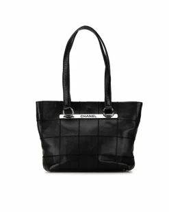 Tote Bags*Chanel Preloved 255 Caviar Leather Tote Bag Black