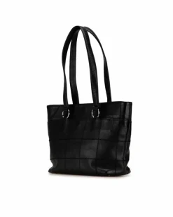 Tote Bags*Chanel Preloved 255 Caviar Leather Tote Bag Black