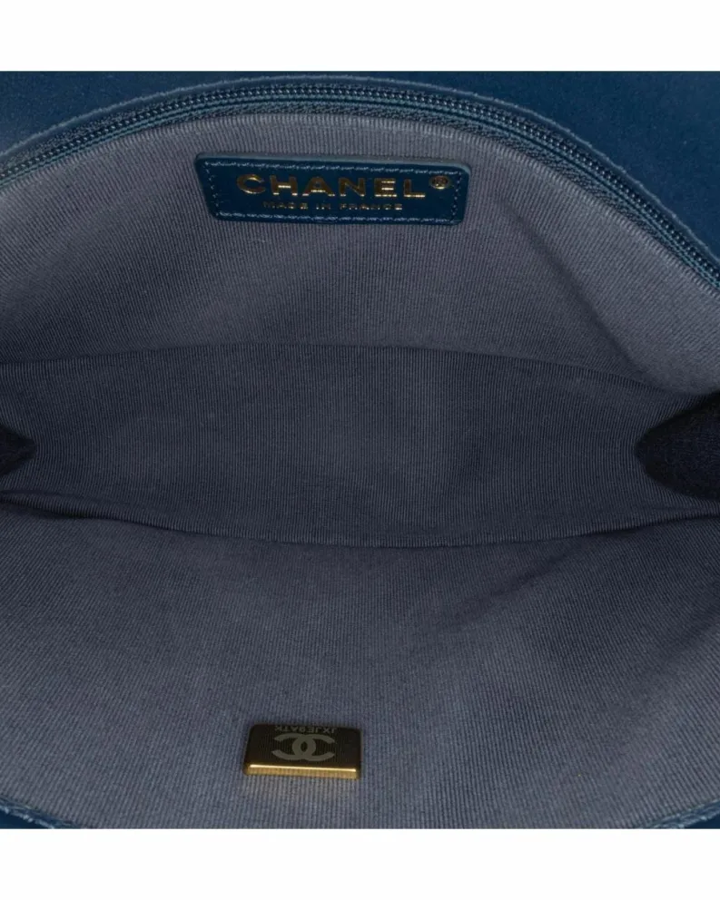 Shoulder Bags*Chanel Preloved 19 Mini Flap Bag /Red/White Tweed Leather Shoulder Bag Blue