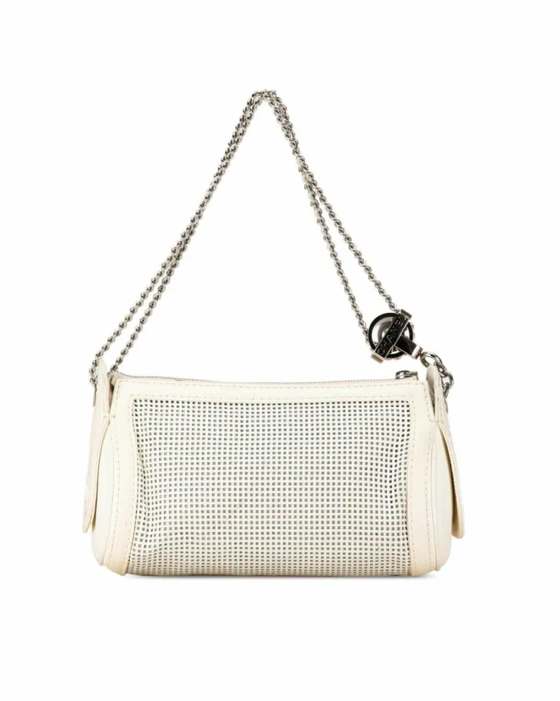 Shoulder Bags*Chanel Preloved 255 Reissue Leather Shoulder Bag White