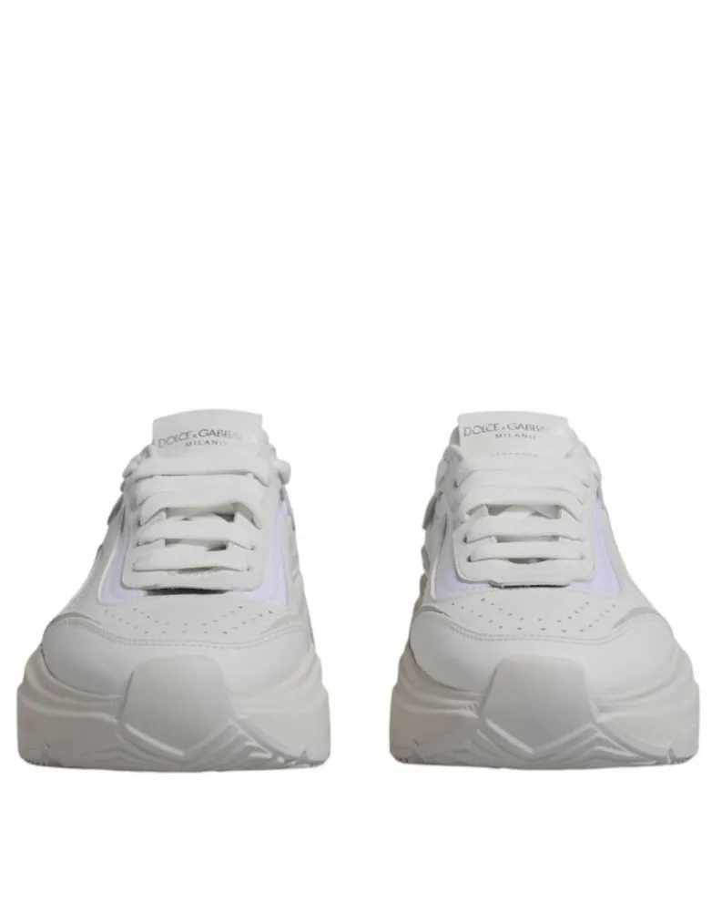 Trainers*Dolce & Gabbana Preloved Knitted Sneakers Slip-on Knit Sneakers White