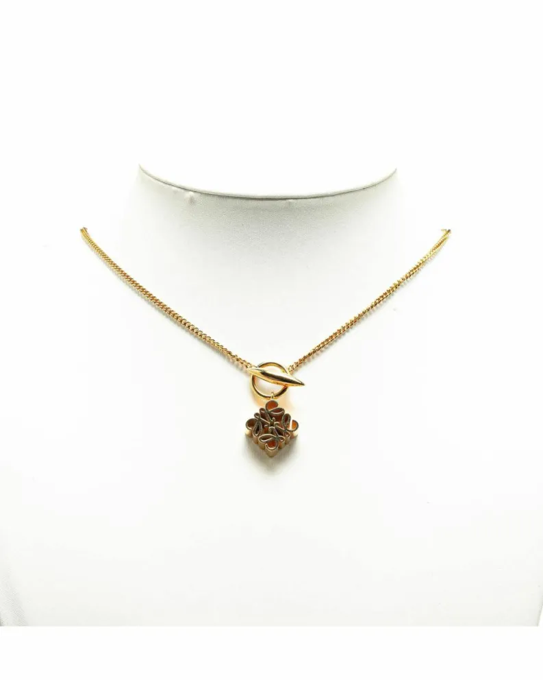 Necklaces*LOEWE Preloved Anagram Necklace in Gold