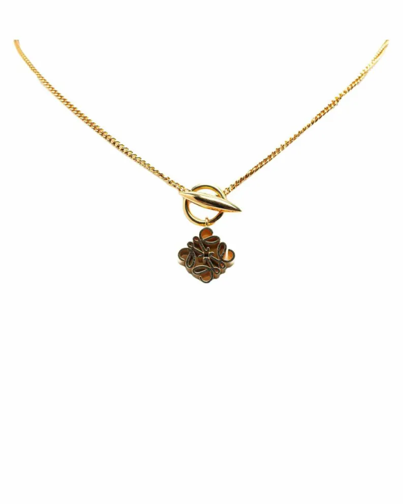 Necklaces*LOEWE Preloved Anagram Necklace in Gold