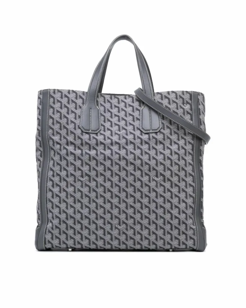 Tote Bags*Goyard Preloved Anjou Tote Bag in Black ine Canvas Grey