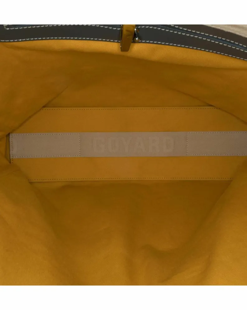 Tote Bags*Goyard Preloved Anjou Tote Bag in Black ine Canvas Grey