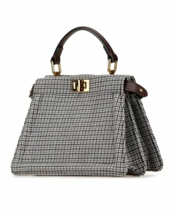 Shoulder Bags*Fendi Preloved Baguette Tweed Messenger Bag - Authentic Baguette Grey
