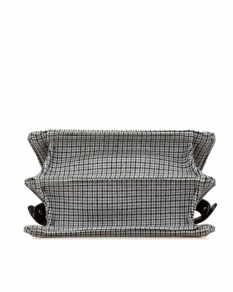 Shoulder Bags*Fendi Preloved Baguette Tweed Messenger Bag - Authentic Baguette Grey