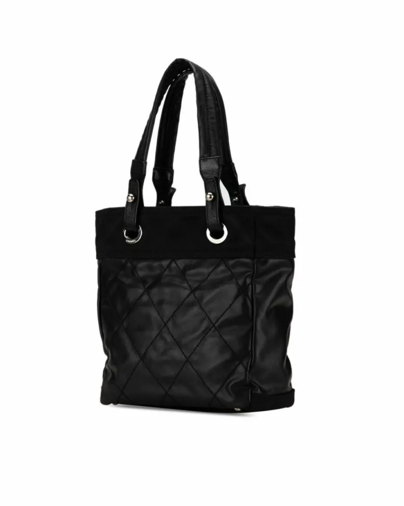 Tote Bags*Chanel Preloved Quilted Tote Bag Black