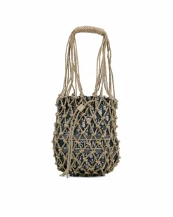Tote Bags*Dior Preloved Book Tote Bag in Beige Canvas with Net Design Brown