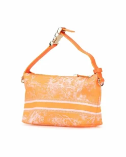 Tote Bags*Dior Preloved Book Tote Safari Print Handbag Christian Orange