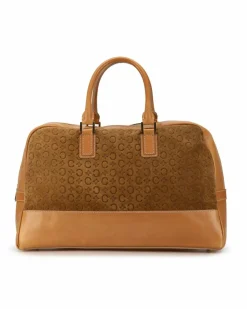 Tote Bags*Celine Preloved Cabas Phantom Tote Suede Leather Brown