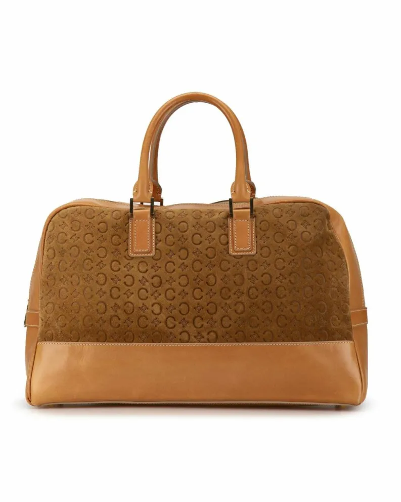 Tote Bags*Celine Preloved Cabas Phantom Tote Suede Leather Brown