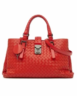 Tote Bags*Bottega Veneta Preloved Cabat Intrecciato Woven Leather Tote Bag - Red
