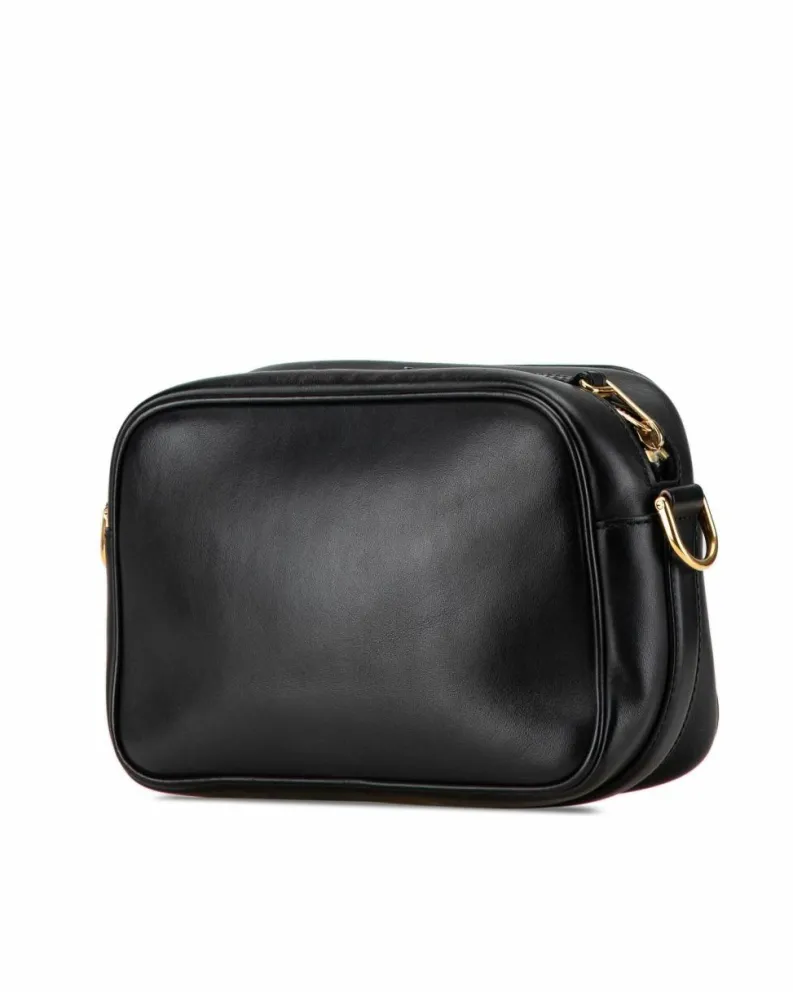 Cross-Body Bags*Fendi Preloved Calfskin Crossbody Camera Bag with Detachable Strap and Black