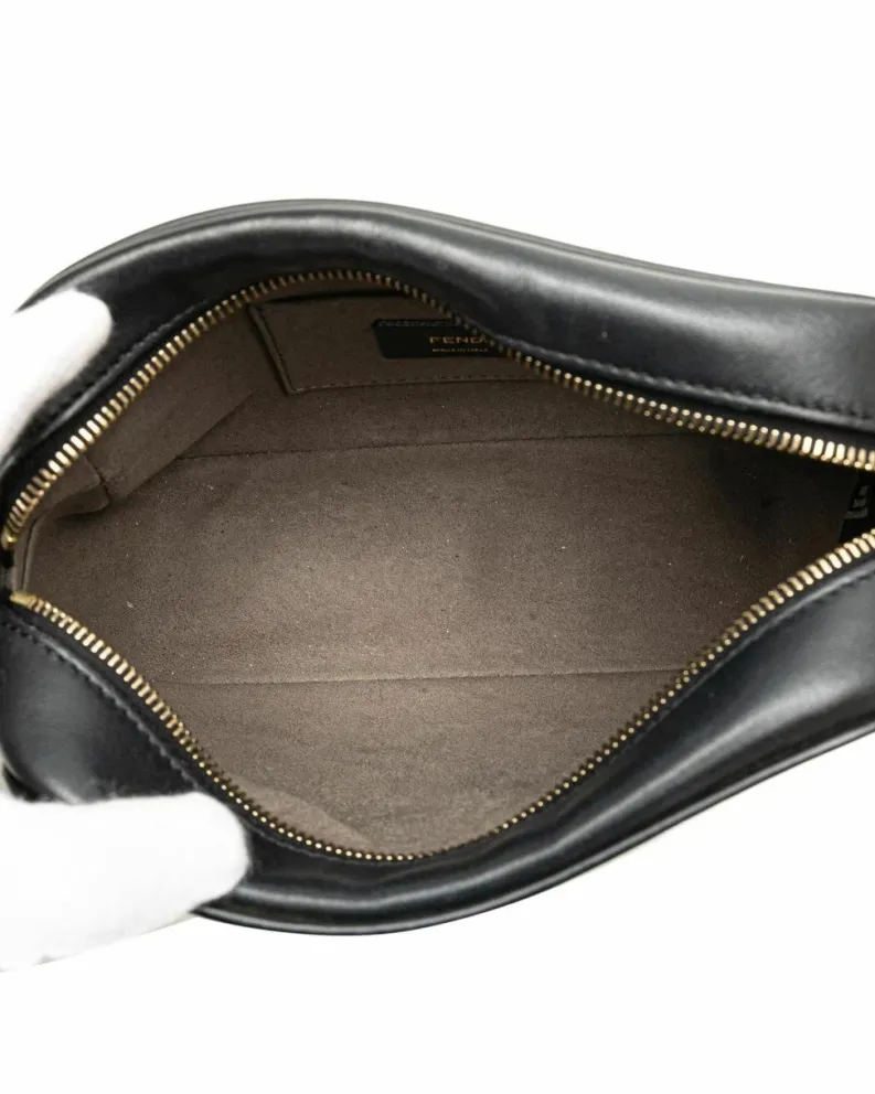 Cross-Body Bags*Fendi Preloved Calfskin Crossbody Camera Bag with Detachable Strap and Black