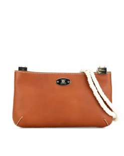 Shoulder Bags*Celine Preloved Calfskin Leather Shoulder Bag with Silver-Tone Hardware and Brown