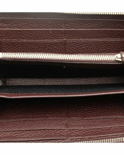 Cross-Body Bags*Balenciaga Preloved Calfskin Motocross Zip Around Wallet with Interior Pockets Brown