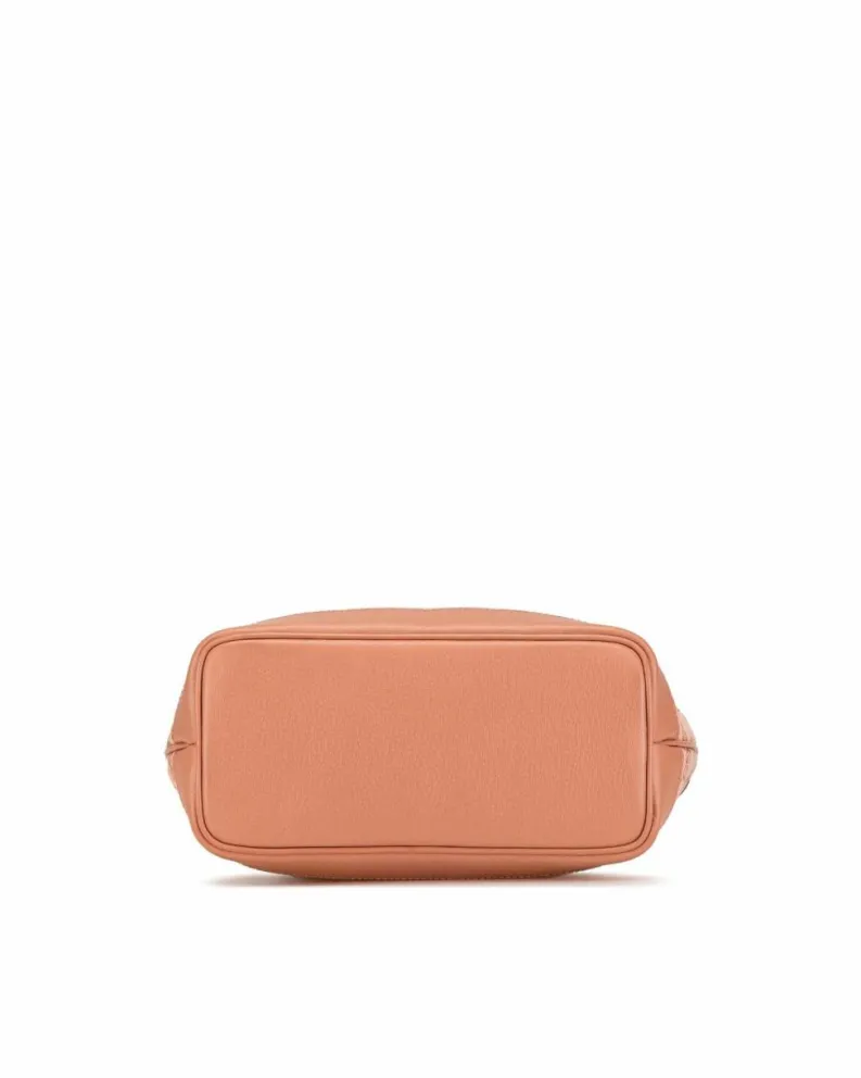 Tote Bags*Gucci Preloved Canvas Ophidia Tote with Leather Trim and Open Top Pink