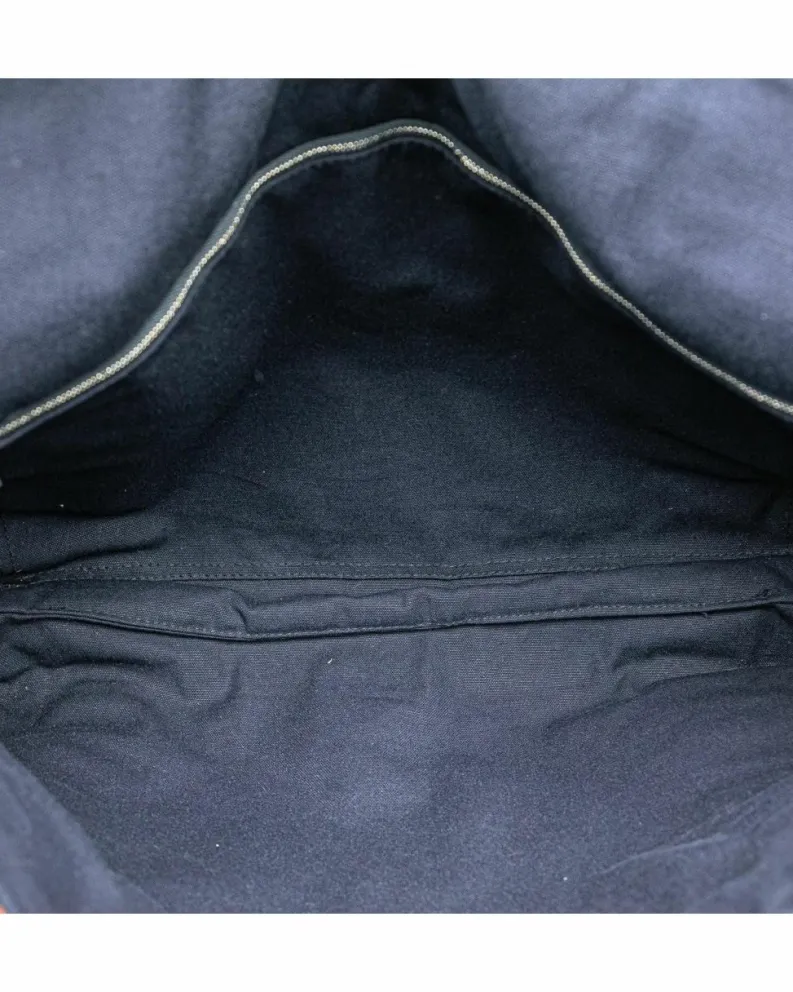 Shoulder Bags*Hermes Preloved Canvas Shoulder Bag with Adjustable Strap and Multiple Blue