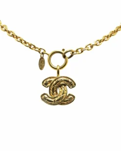 Necklaces*Chanel Preloved CC Chain Necklace Gold