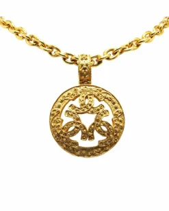 Necklaces*Chanel Preloved CC Chain Necklace Gold