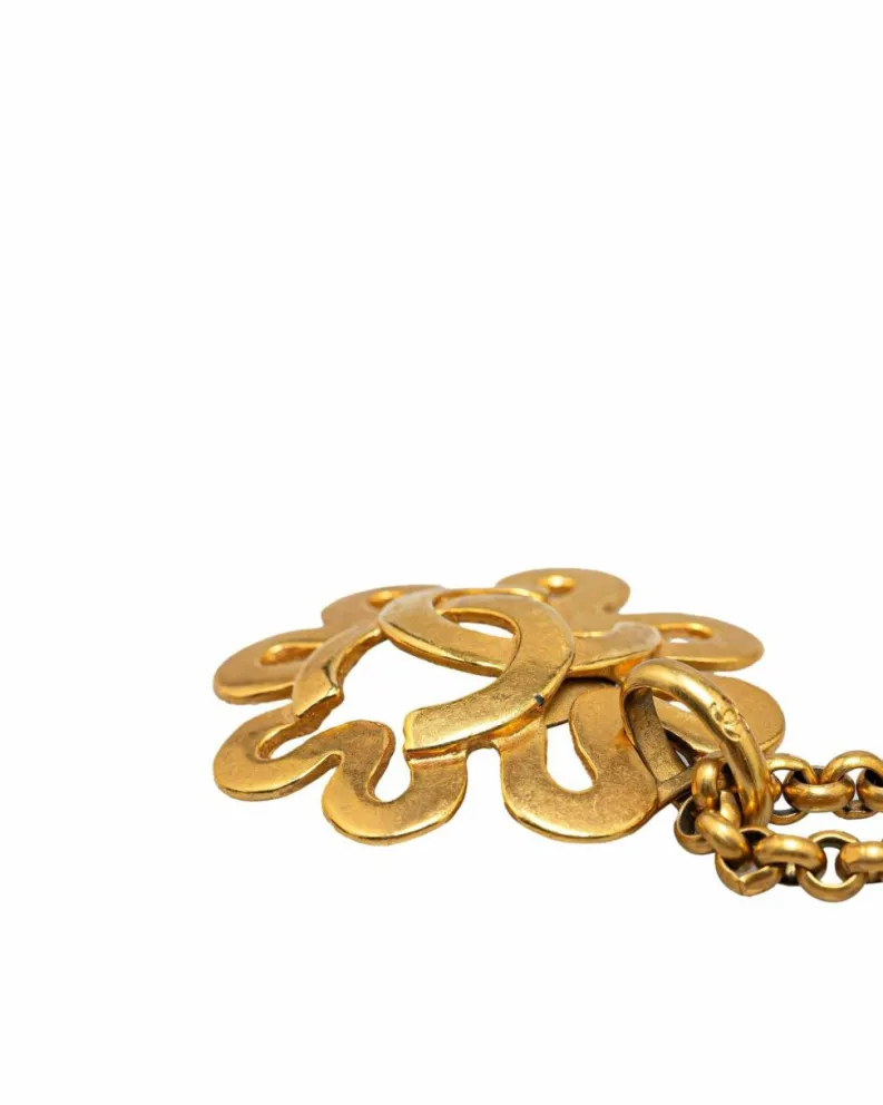 Necklaces*Chanel Preloved CC -Tone Necklace Gold