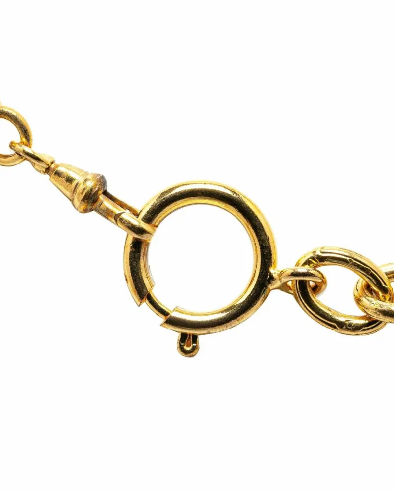 Necklaces*Chanel Preloved CC Logo Chain Necklace Gold