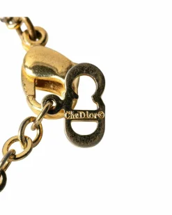 Necklaces*Dior Preloved CD Logo Necklace Gold