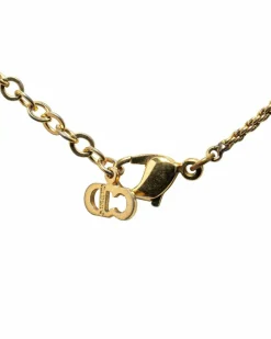 Necklaces*Dior Preloved CD Logo Necklace Gold