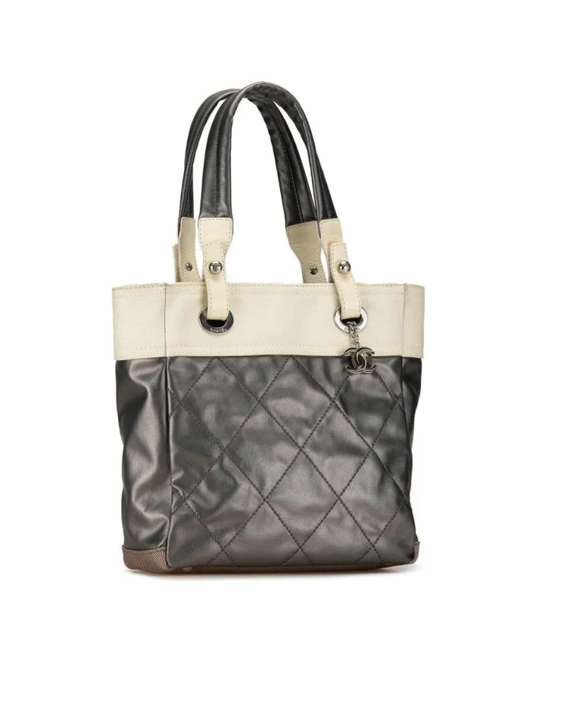 Tote Bags*Chanel Preloved Classic Canvas Tote Bag Grey