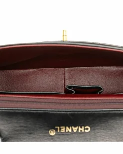 Shoulder Bags*Chanel Preloved Classic Double Flap Quilted Leather Shoulder Bag Black