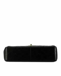 Shoulder Bags*Chanel Preloved Classic Double Flap Lambskin Leather Shoulder Bag - Black
